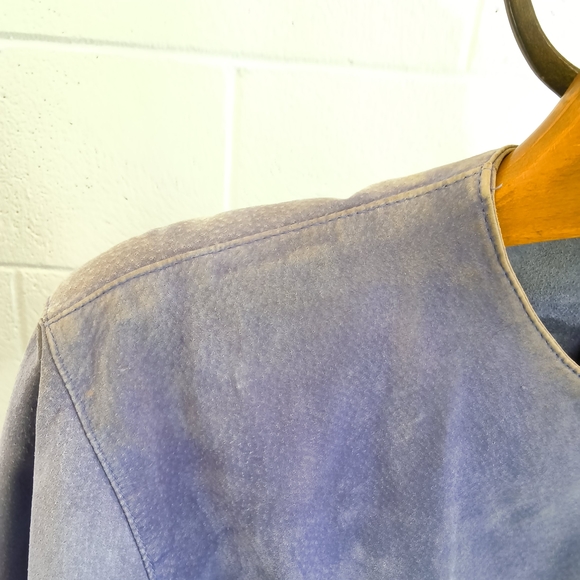 Vintage Purple Danier Suede Jacket 1980-1990s Era - Picture 4 of 13